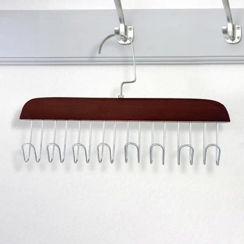 Wooden Suspender Hanger, Multifunctional 8 Hook Hanger, Non Slip Wardrobe Clothing Storage Holder, Dormitory Closet Organizer, Multipurpose Scarf Hat Hanger, 360 Non Slippery Hanger Wooden Suspender Hanger, Multifunctional 8 Hook Hanger, Non Slip Wardrobe Clothing Storage Holder, Dormitory Closet Organizer, Multipurpose Scarf Hat Hanger, 360 Non Slippery Hanger